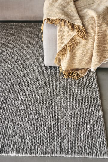 Braided wool carpet natural grey - 170x240 cm - Scandi Living