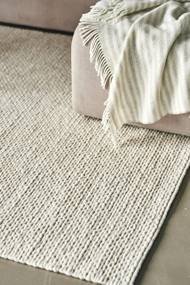 Braided wool carpet natural white, 170x240 cm Scandi Living