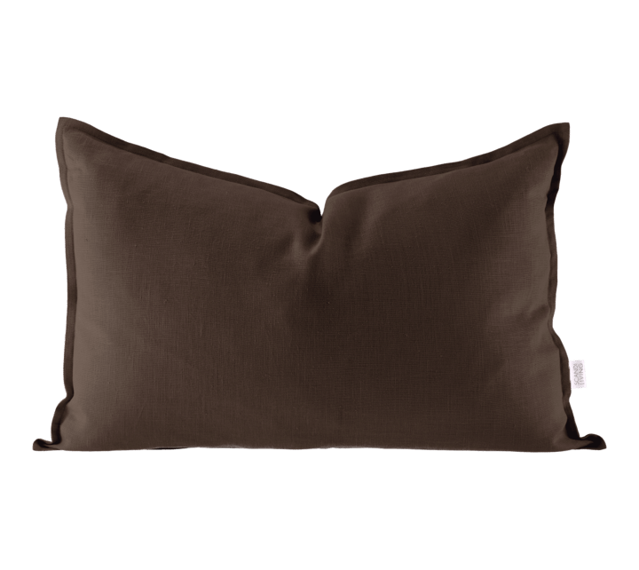 Calm pillow case linen 40x60 cm, Chocolate Brown Scandi Living