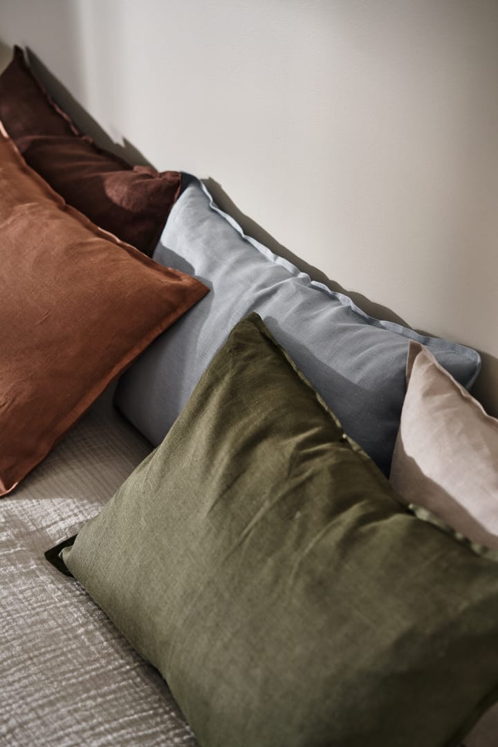 Calm pillow case linen 40x60 cm, Chocolate Brown Scandi Living