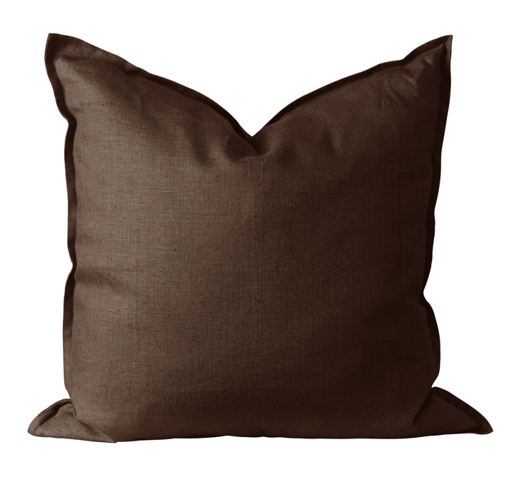 Calm pillow case linen 50x50 cm, Chocolate Brown Scandi Living