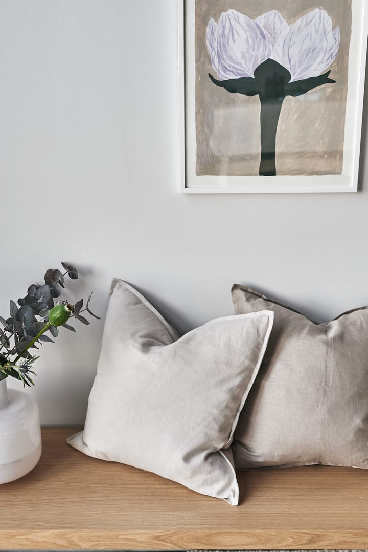 Calm pillow case linen 50x50 cm, Greige Scandi Living