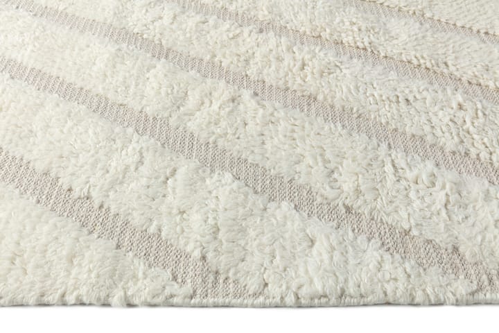 Cozy line wool carpet natural white, 200x300 cm Scandi Living