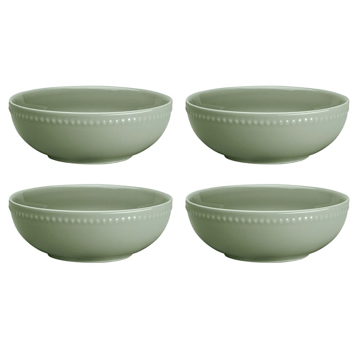 Dots breakfast bowl 60 cl 4-pack - Green - Scandi Living