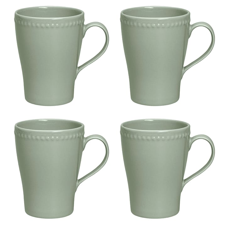 Dots mug 35 cl 4-pack - Green - Scandi Living