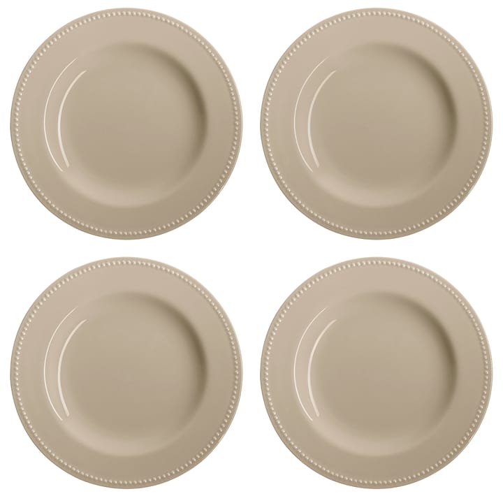 Dots plate 28 cm 4-pack - Beige - Scandi Living