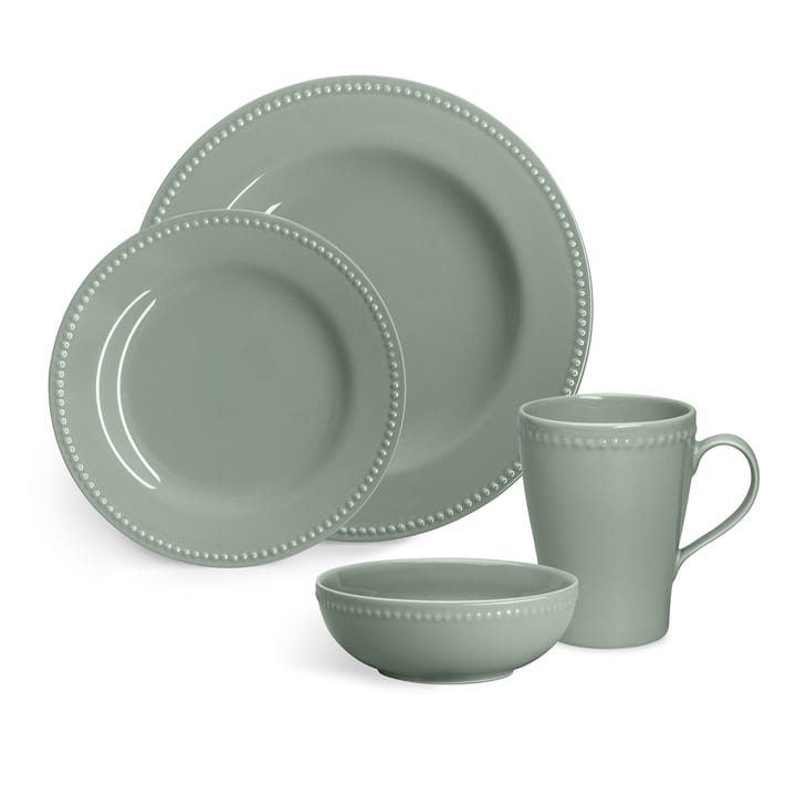 Dots plate 28 cm 4-pack, Green Scandi Living