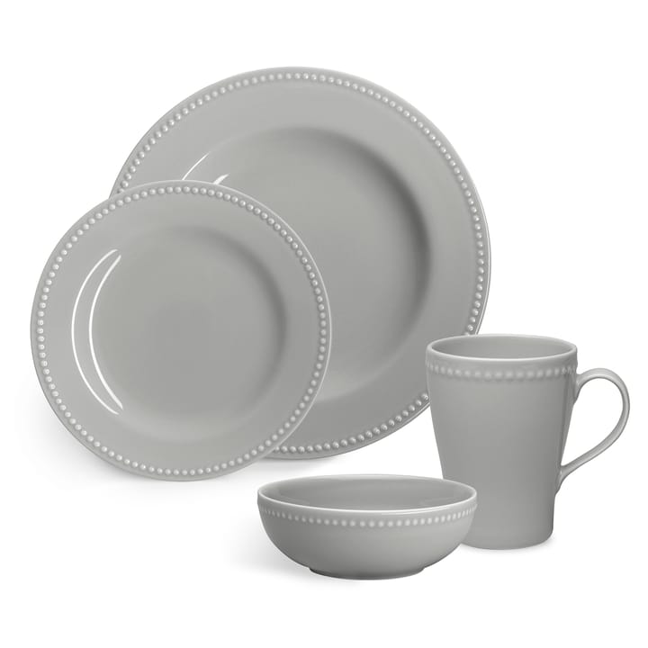 Dots plate 28 cm 4-pack, Grey Scandi Living