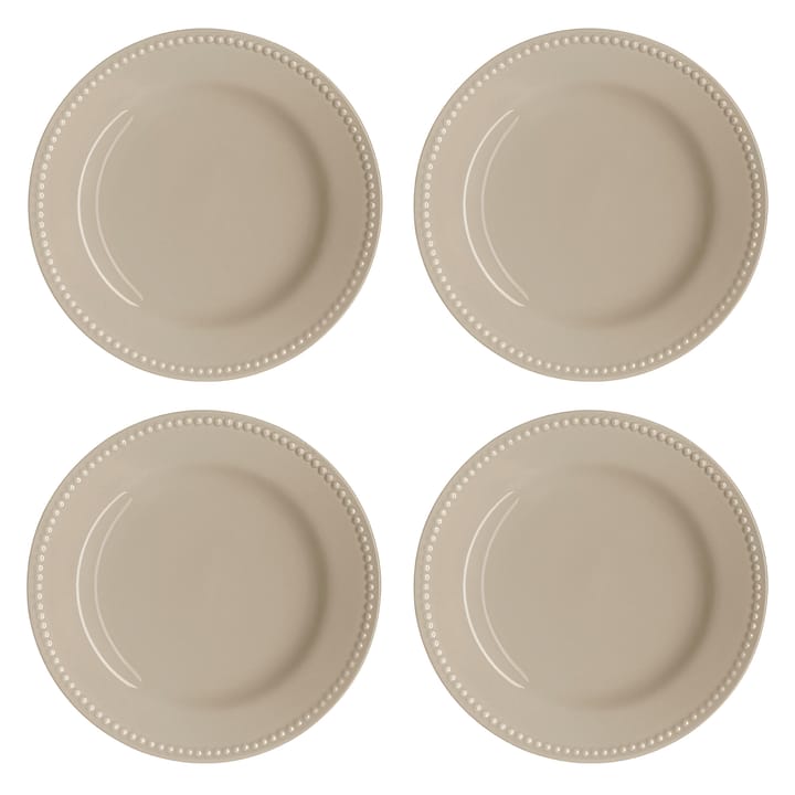 Dots small plate 22 cm 4-pack - Beige - Scandi Living