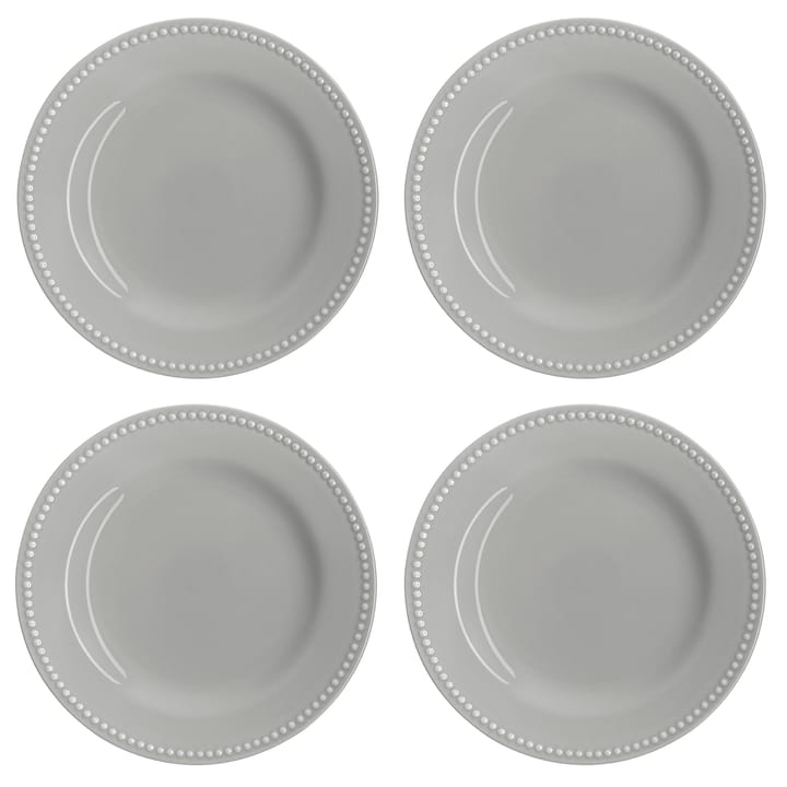 Dots small plate 22 cm 4-pack - Grey - Scandi Living