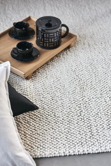 Flock wool carpet natural white - 170x240 cm - Scandi Living