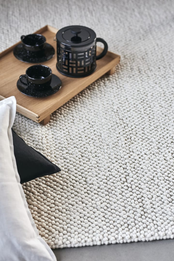 Flock wool carpet natural white, 170x240 cm Scandi Living