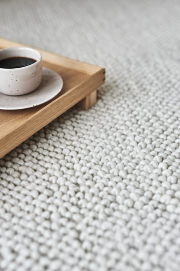 Flock wool carpet natural white - 170x240 cm - Scandi Living