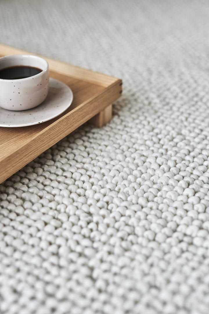 Flock wool carpet natural white, 170x240 cm Scandi Living