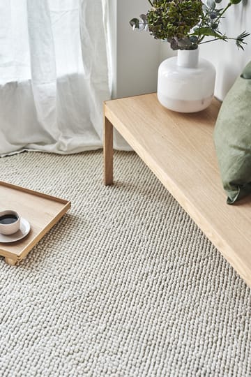 Flock wool carpet natural white - 170x240 cm - Scandi Living