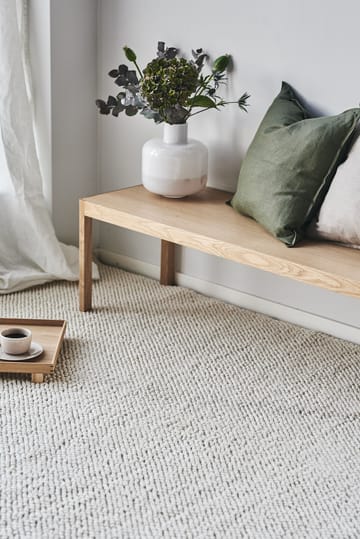 Flock wool carpet natural white - 200x300 cm - Scandi Living