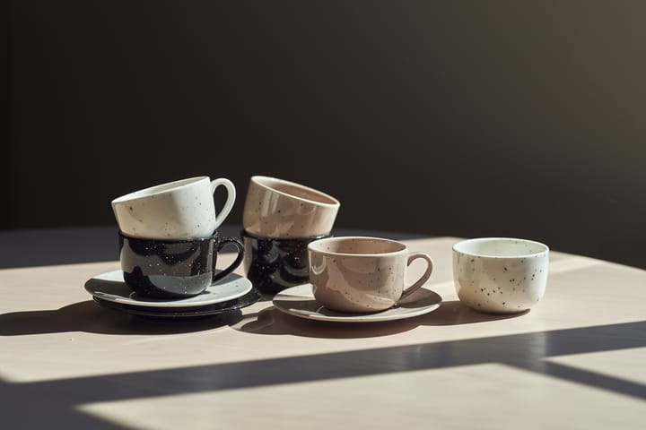 Freckle cup with saucer 26 cl, White Scandi Living