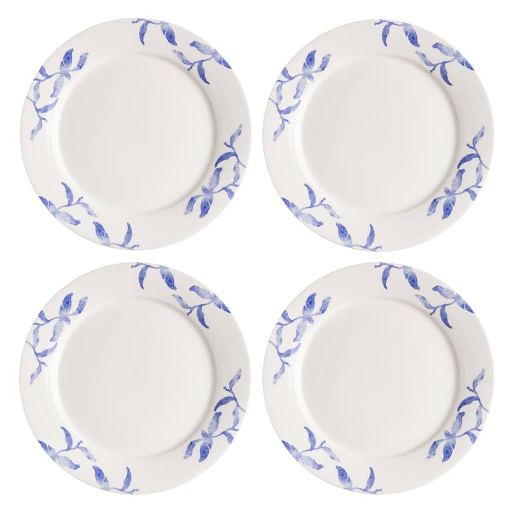 Havspil plate 28 cm 4-pack, blue-white Scandi Living