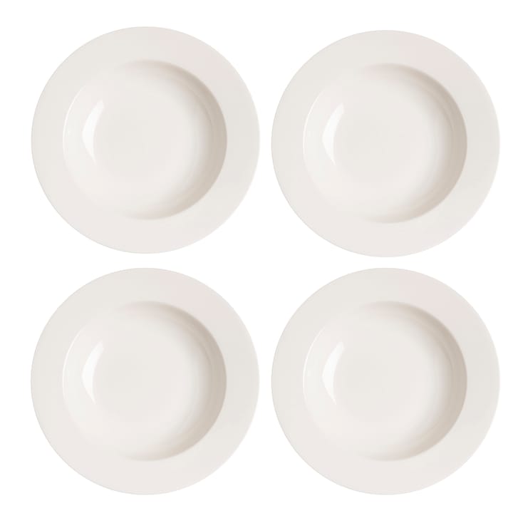 Kalk deep plate 23 cm 4-pack, white Scandi Living