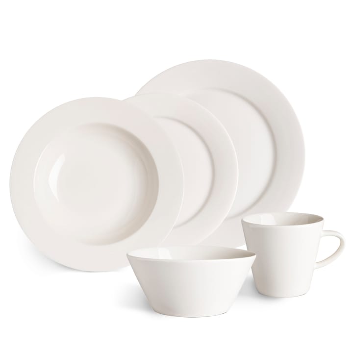 Kalk deep plate 23 cm 4-pack, white Scandi Living