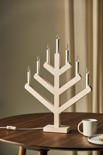 Pine advent candle 62 cm - white washed - Scandi Living