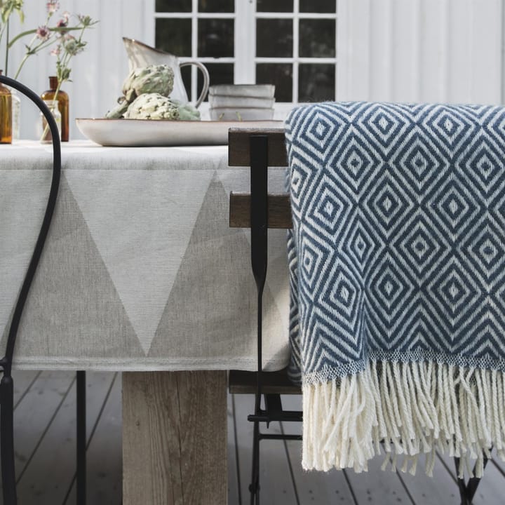 Salt wool throw, dusty blue Scandi Living