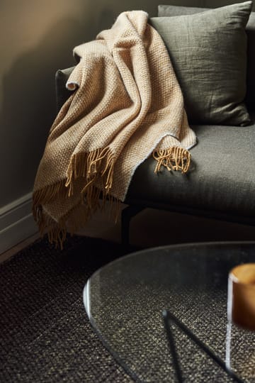 Sandstone wool throw 130x180 cm - Mustard - Scandi Living