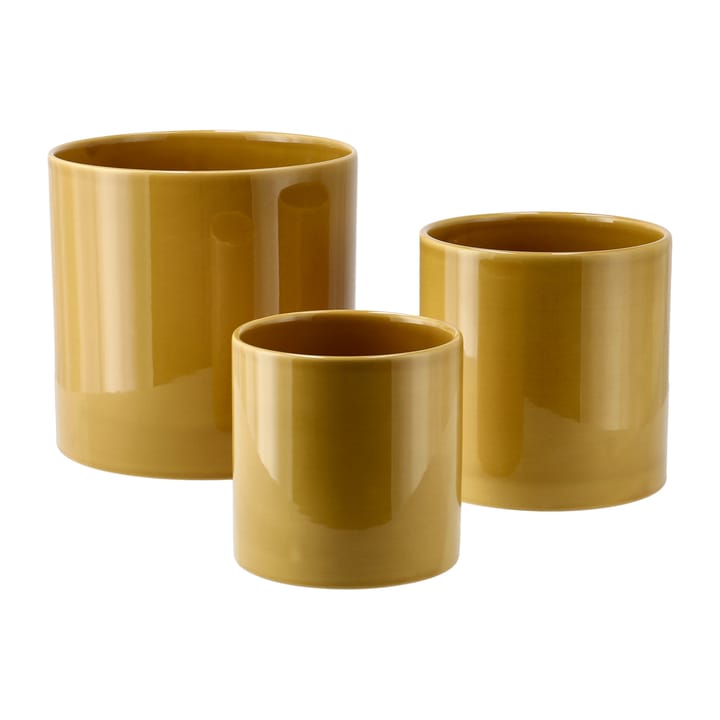 Sleek pot Ø12 cm, Mustard Scandi Living