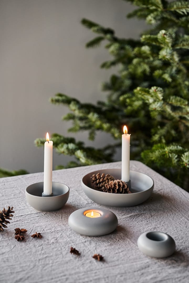 Valley candle sticks Ø12 cm, grey Scandi Living