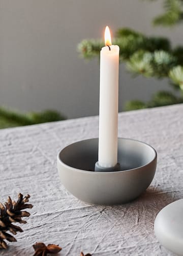 Valley candle sticks Ø12 cm - grey - Scandi Living