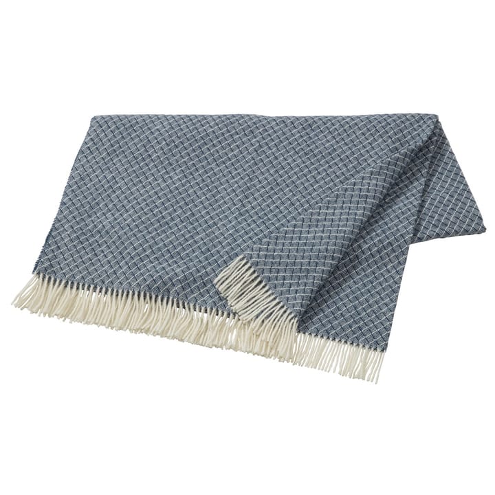 Wicker wool throw - dark blue - Scandi Living