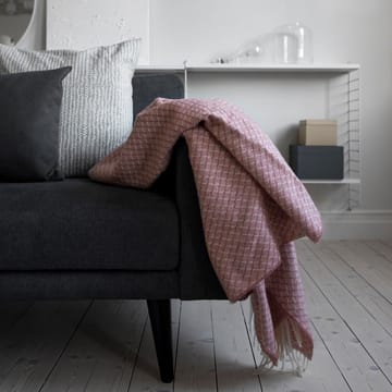 Wicker wool throw - dusty rose - Scandi Living