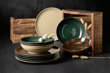 Terra plate Ø22.7 cm 6-pack - Moss Green - Seltmann Weiden