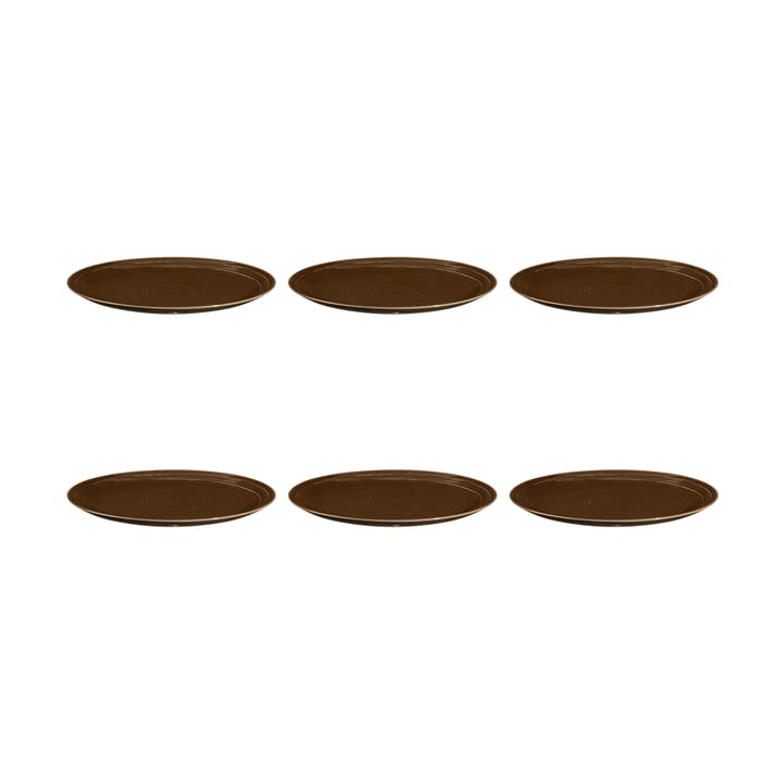 Terra plate Ø27.8 cm 6-pack - Earth Brown - Seltmann Weiden