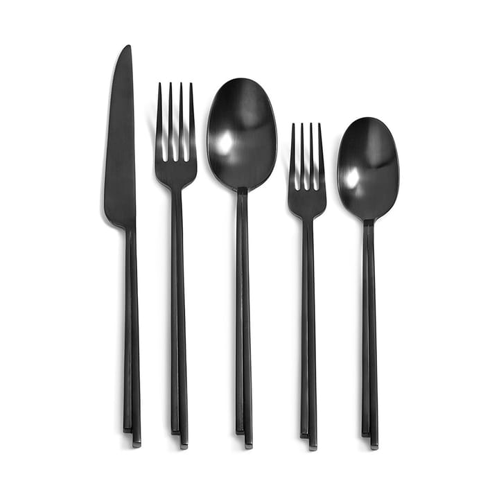 Dune cutlery 5 pieces gift box, Black Serax