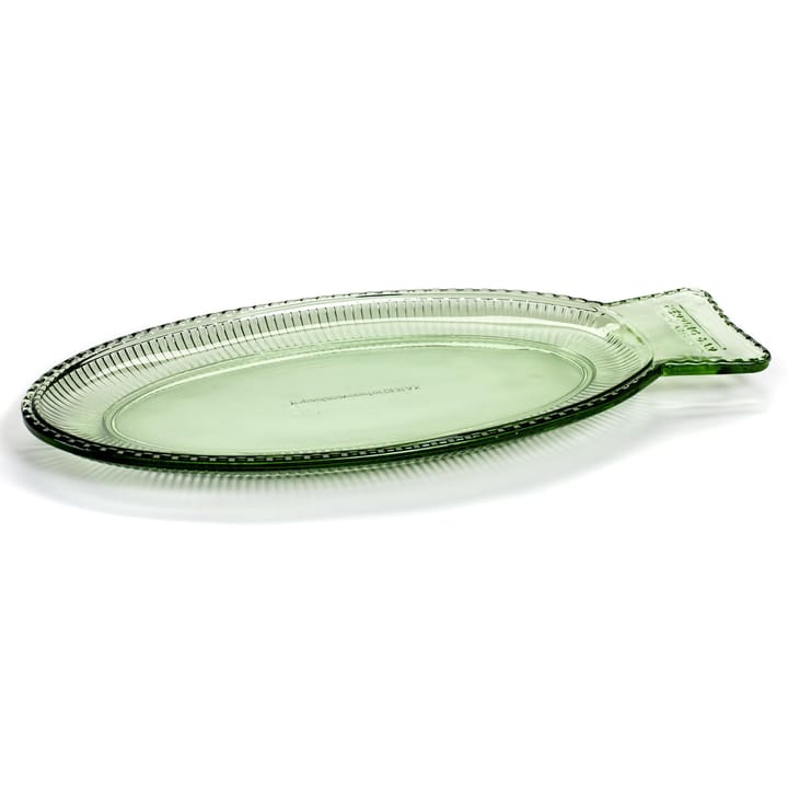 Fish & Fish serving saucer 16x35 cm, green Serax