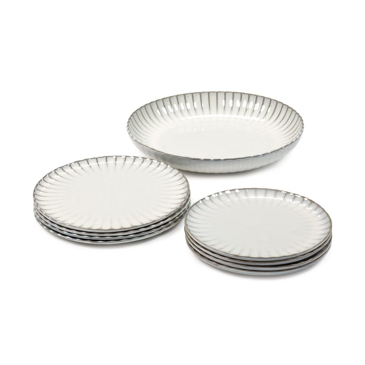 Inku dinner set 9 pieces, White Serax