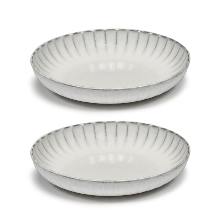 Inku high plate M Ø21 cm 2-pack, White Serax