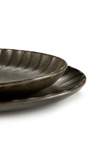 Inku oval serving bowl M 15.4x22 cm - Green - Serax