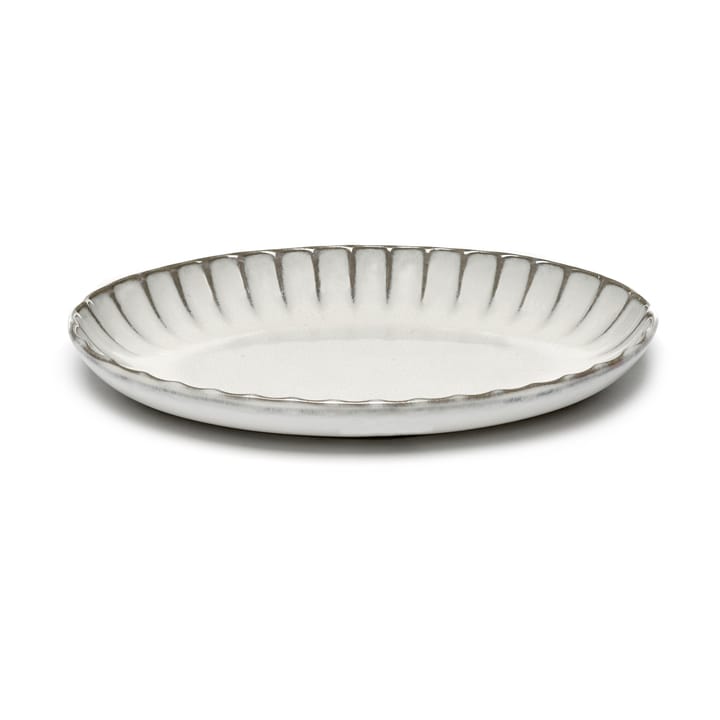 Inku oval serving bowl M 15.4x22 cm, White Serax