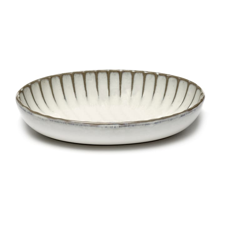 Inku oval serving bowl S 13x19 cm, White Serax