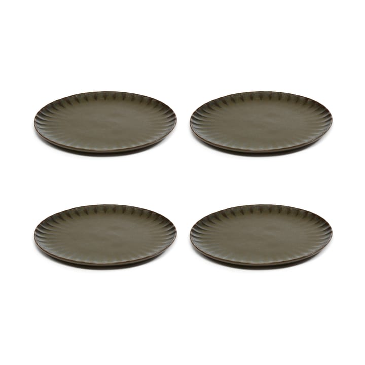 Inku plate M Ø21 cm 4-pack - Green - Serax