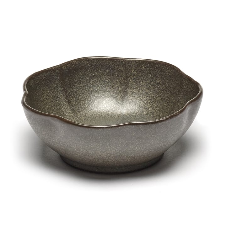 Inku ridged bowl L 13 cm, Green Serax