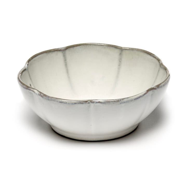 Inku ridged bowl L 13 cm, White Serax