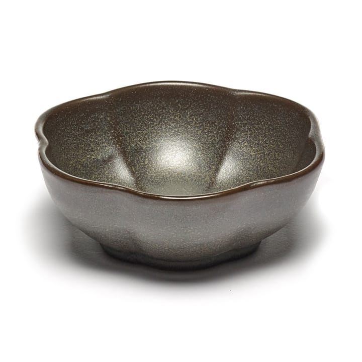 Inku ridged bowl M 11 cm, Green Serax