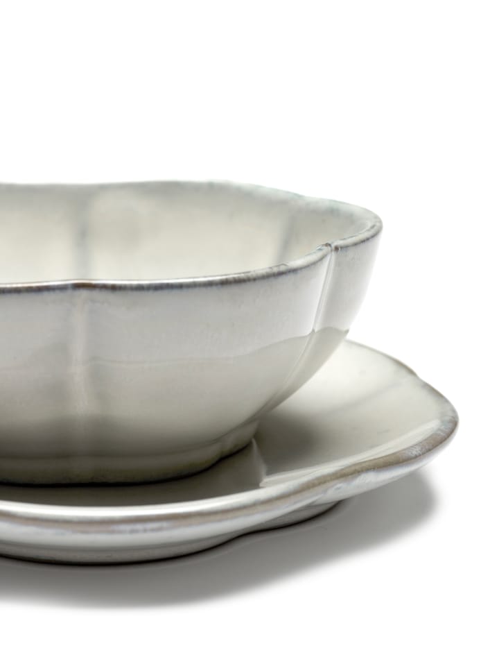 Inku ridged bowl M 11 cm, White Serax