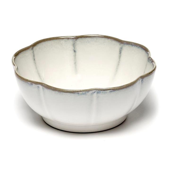 Inku ridged bowl XL 15 cm, White Serax