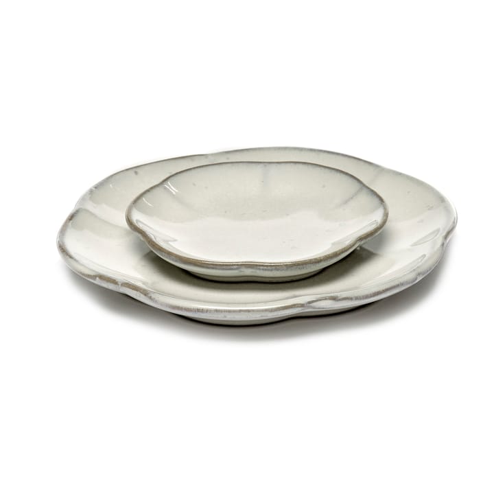 Inku ridged plate S 8.9 cm, White Serax