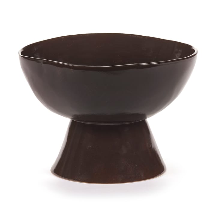 La Mère bowl on foot large Ø20.5 cm, Dark brown Serax