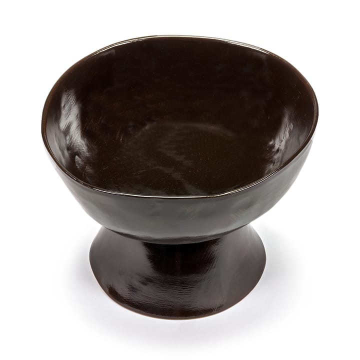 La Mère bowl on foot large Ø20.5 cm, Dark brown Serax